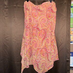 Lane Bryant Skirt Pink Pailey Print Lined | Size 18/20